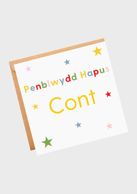 Penblwydd hapus Cont